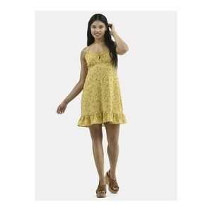No Boundaries Yellow Floral Mini Dress